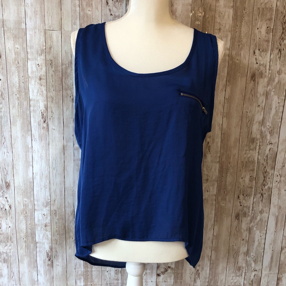 Philosophy Blue Tank Top Blouse Size Large